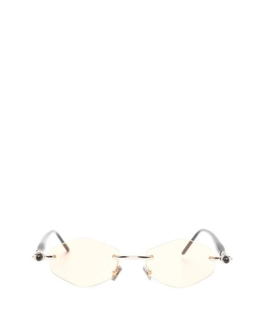 Kuboraum Natural Maske P60 Geometric-Frame Sunglasses