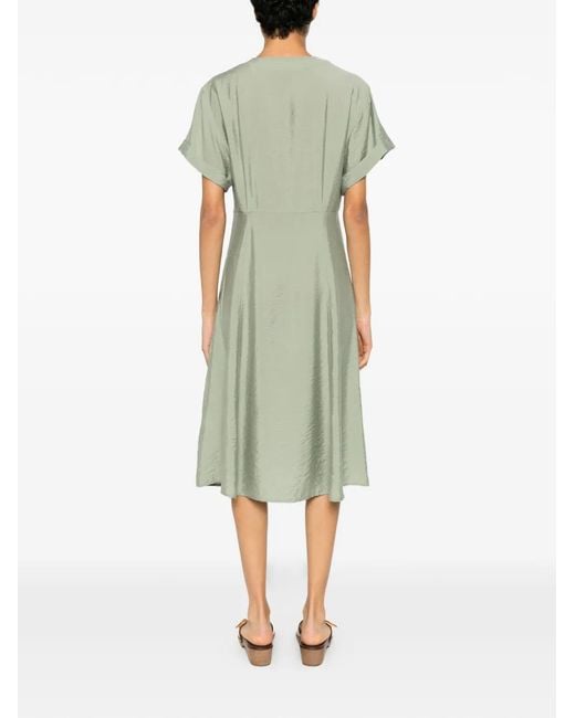 Marc O' Polo Green V-Neck Midi Dress