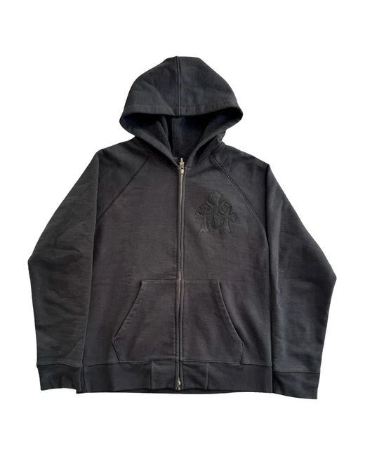Chrome Hearts Black Triple Cross Patch Hoodie for men