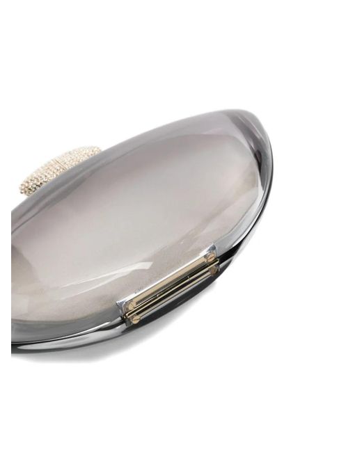 Clutch Con Cristalli di Benedetta Bruzziches in Gray