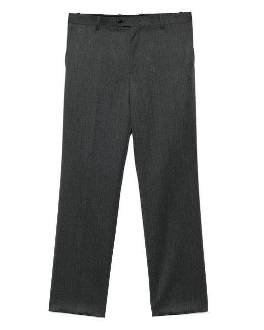 TONYWACK Gray Wool Tailored Trousers for men
