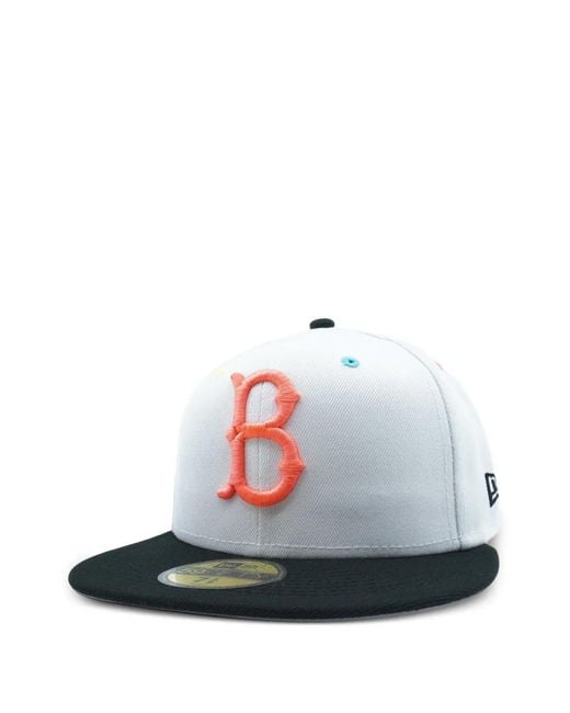 KTZ White 59Fifty Cooperstown Patch Hat for men