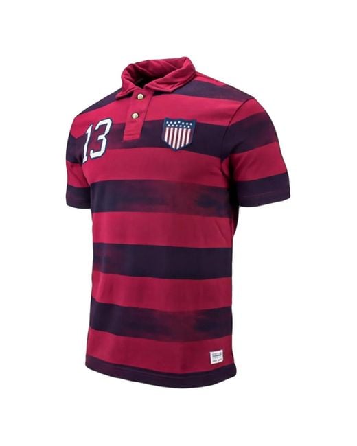 Nike Red Usa Covert Striped Polo Shirt for men