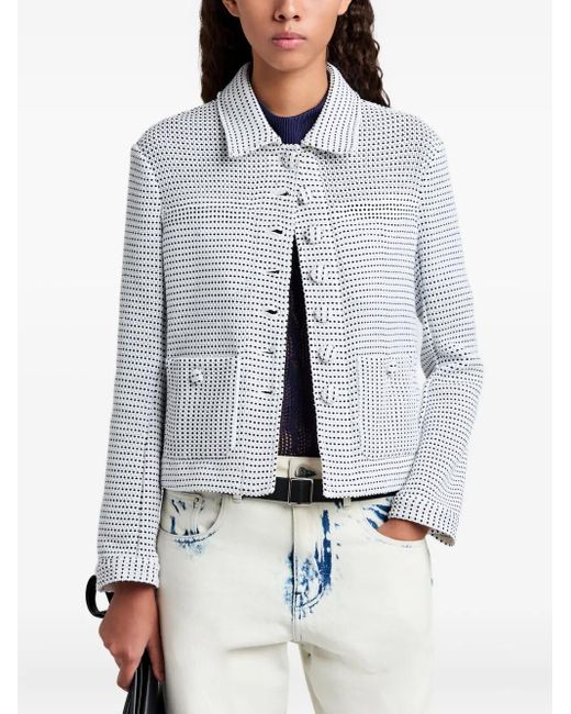Proenza Schouler Blue Jacke mit strukturierter Tasche