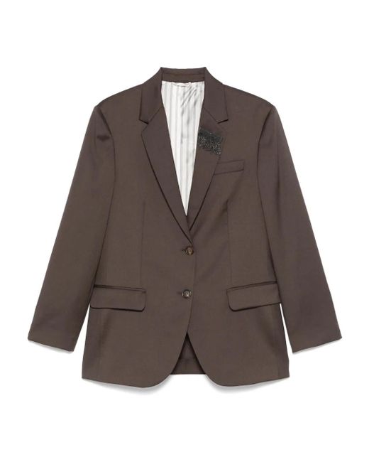 Brunello Cucinelli Brown Einreihiges Sakko