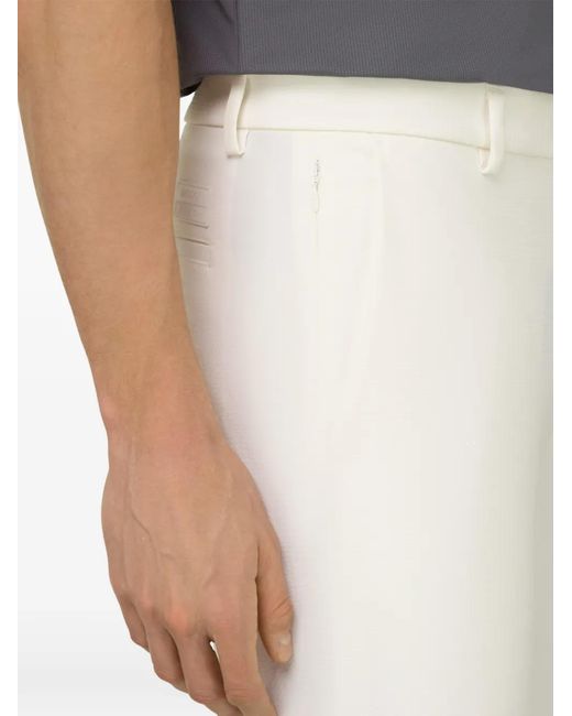 Boggi White Rory B Tech Seersucker Trousers for men