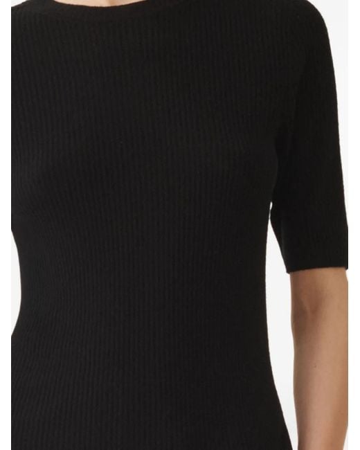 Camiseta de canalé Fabiana Filippi de color Black
