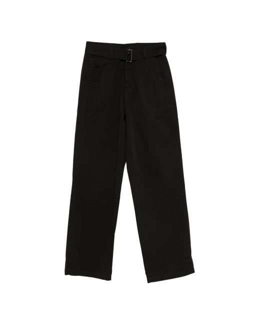 Laneus Black Belted Trousers for men