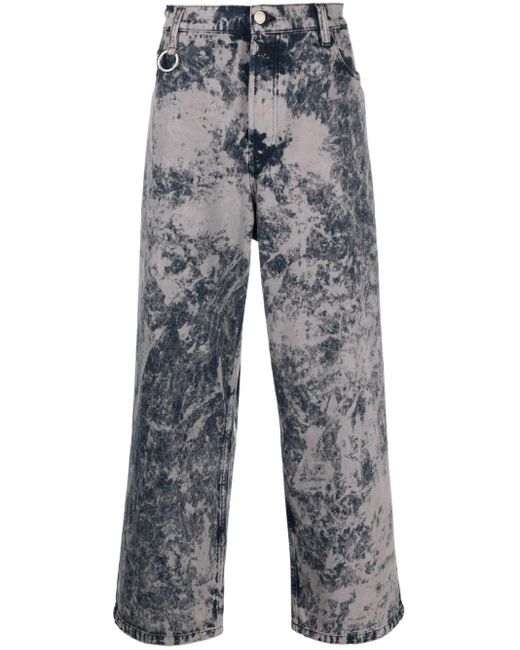 Etudes Studio Gray Midi-rise Wide-leg Jeans for men