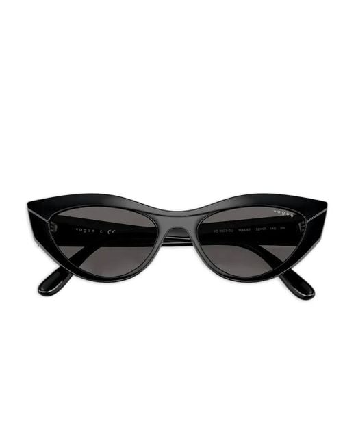Vogue Eyewear Black Cat-Eye Sunglasses