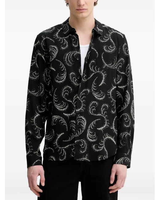 The Kooples Black Printed Shirt for men