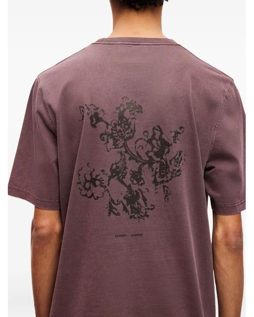 Samsøe & Samsøe Purple Saphil T-Shirt for men