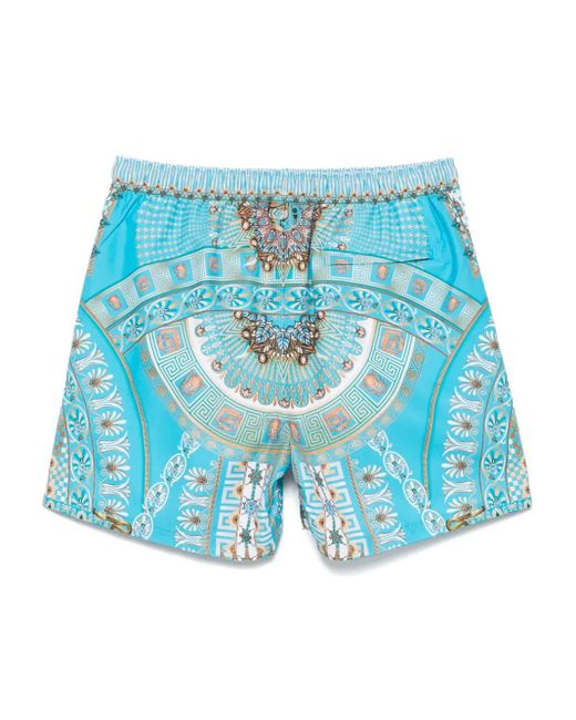 Camilla Blue Temple Of Light Swim Shorts for men