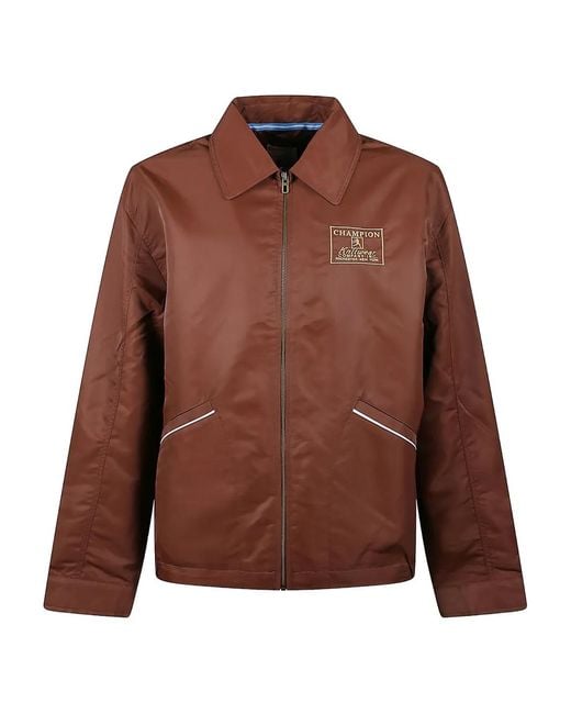 Champion Brown Logo Shirt Jacket for men
