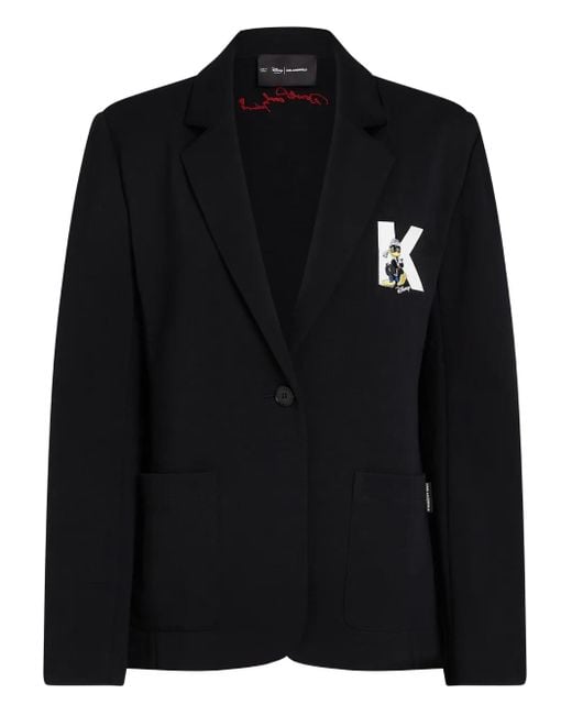 X Disney Blazer di Karl Lagerfeld in Black