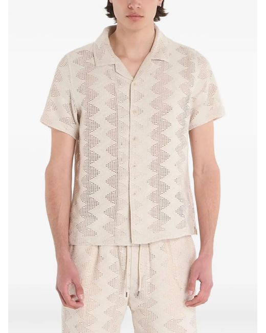 Guess White Chevron-Knit Shirt for men