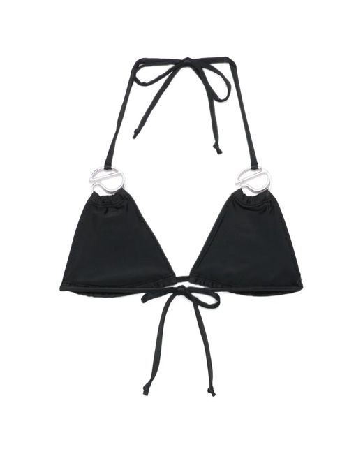 Coperni Black Logo-Appliqué Bikini Top