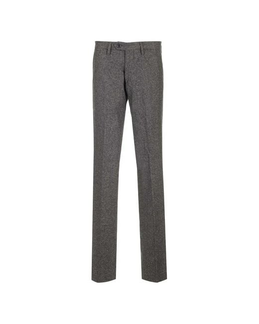 Al Duca D'aosta Gray Belt-Loop Trousers for men