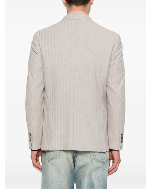 Manuel Ritz White Buttoned Pocket Blazer for men