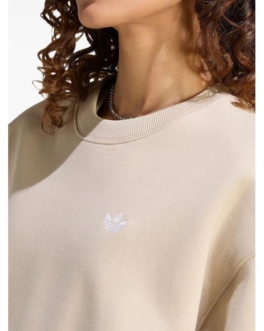 Sudadera Essentials Larga De Vellón Adidas de color Natural
