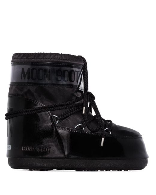 طرفية الربط أنشأ  Moon Boot Synthetic Icon Glance Low Snow Boots in Black | Lyst