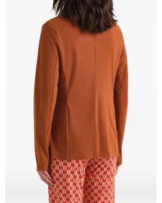 Maliparmi Brown Single-Breasted Blazer