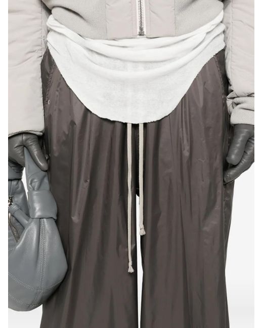 Rick Owens Palazzo Broek Met Trekkoord En Zak in het Gray