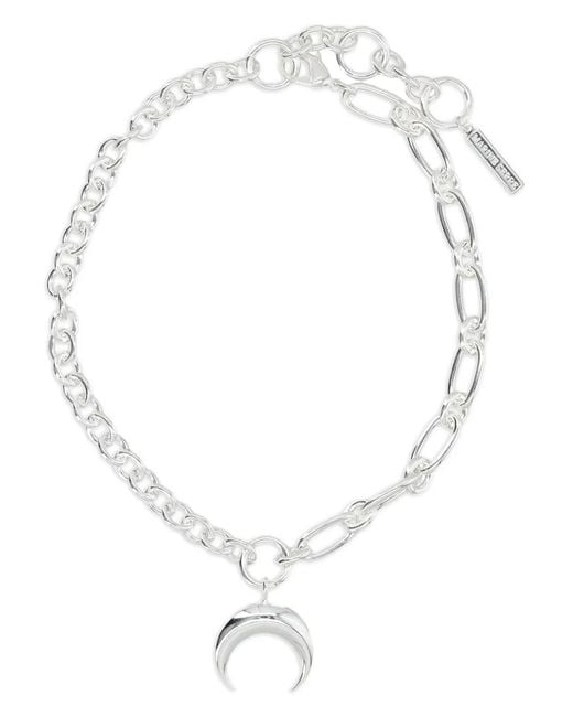 MARINE SERRE White Moon Necklace