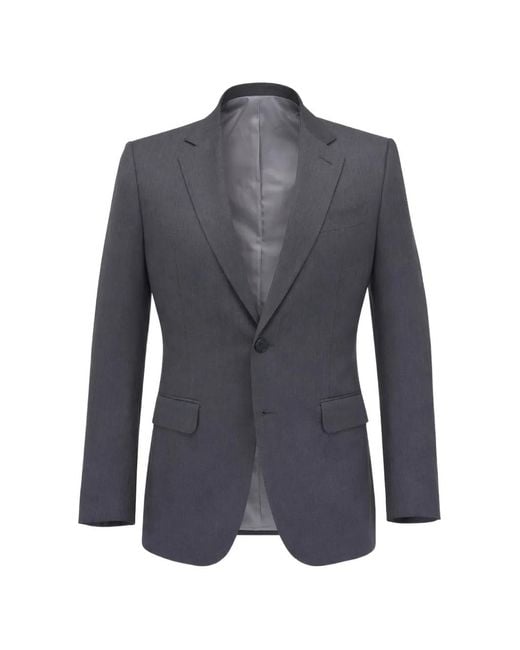 Zegna Blue Two-Button Notched-Lapel Blazer for men