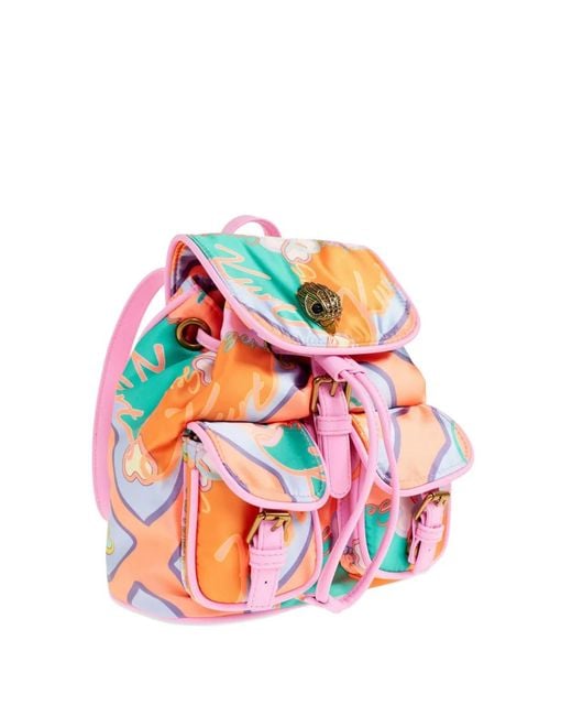 Kurt Geiger White Printed Backpack