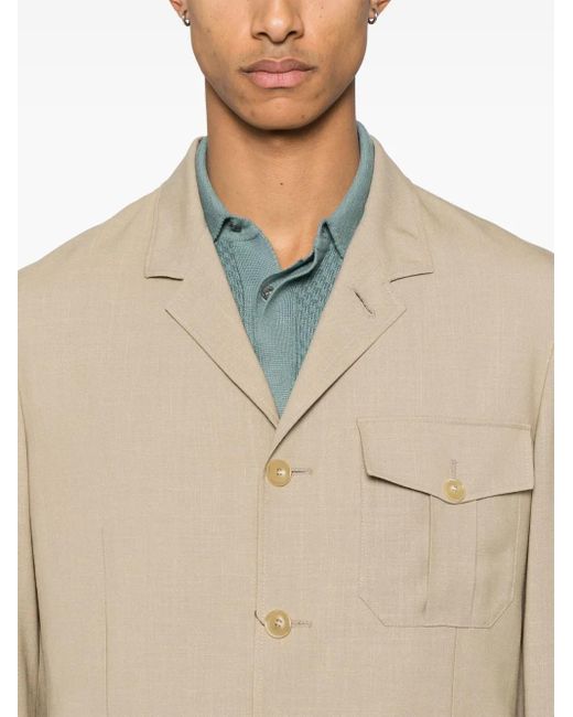 メンズ Canali シングルジャケット Natural