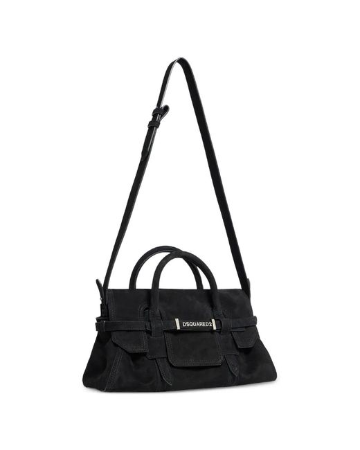 DSquared² Black Suede Tote Bag