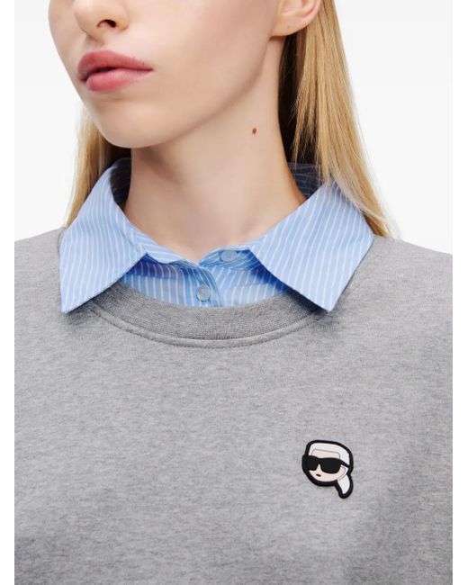 Karl Lagerfeld Gray Ikon Karl Sweatshirt