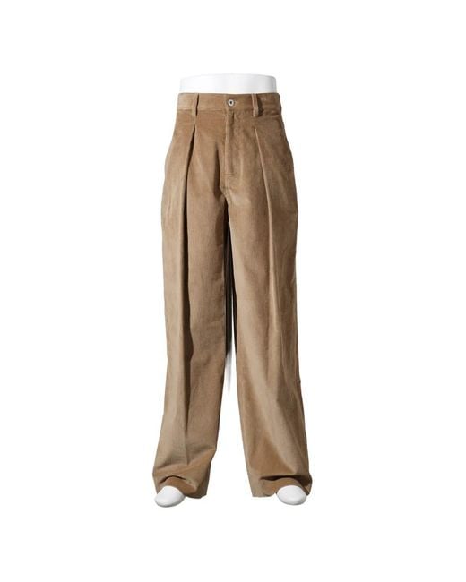J.W. Anderson Natural Single-Pleat Corduroy Trousers for men
