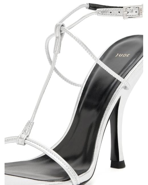 Jude White Mixer Metallic Sandals