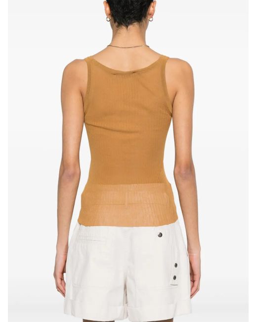 Max Mara Brown Silk Tank Top