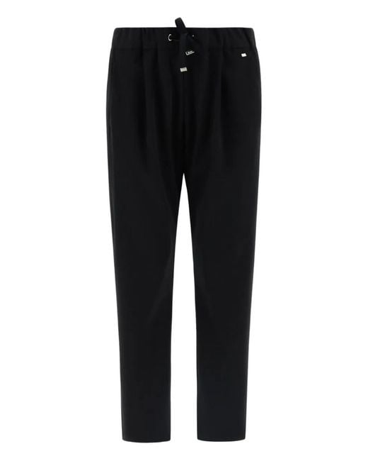 Herno Black Drawstring Trousers