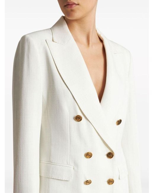 Etro White Double-Breasted Jacket