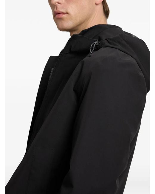 Woolrich Black Pacific Two-Layered Hooded Jacket for men