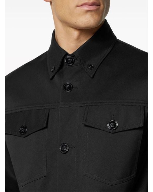 Chemise à boutons Medusa Versace pour homme en coloris Black