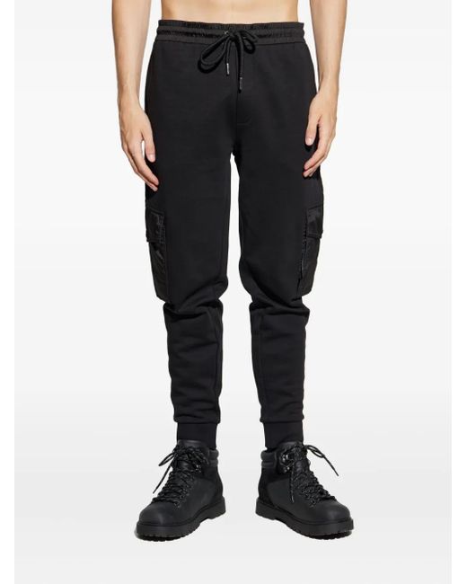 Moncler Black Logo-Patch Track Pants for men