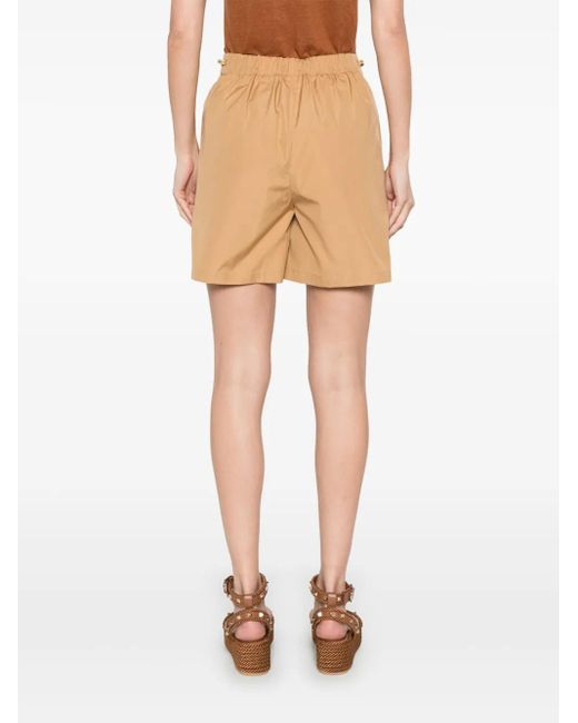 Max Mara ポプリン ショートパンツ ナチュラル | Lyst
