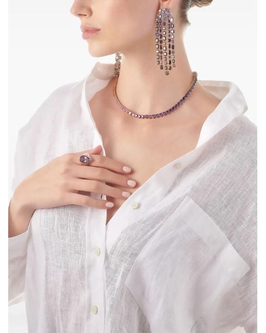 Anabela Chan White 18K Vermeil Ombré Cascade Earrings