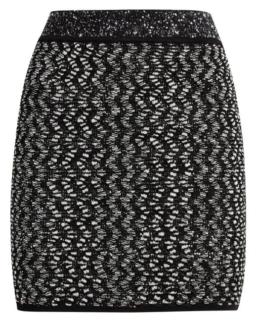 Missoni Black Zigzag Lamé Mini Skirt