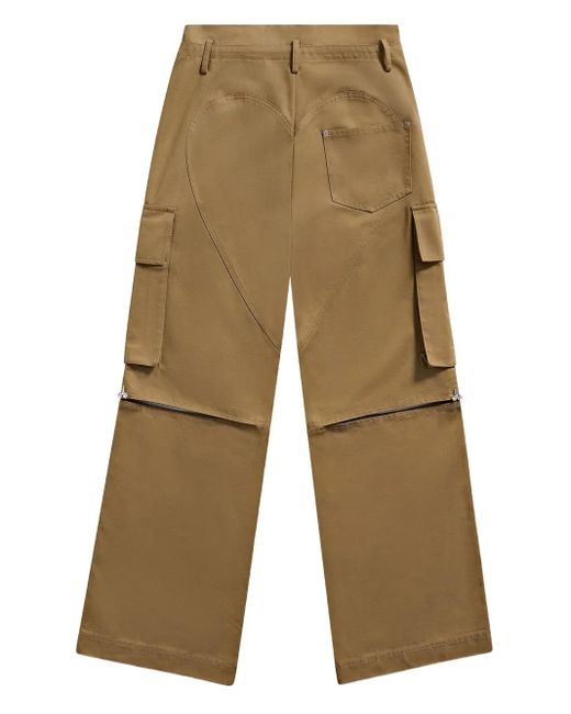 Area Green Crystal-Embellished Cargo Pants