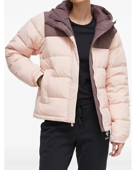 Columbia Pink Gefütterte Jacke mit Logo-Print