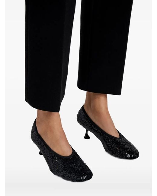 Proenza Schouler Black Tee Pumps Mit Pailletten
