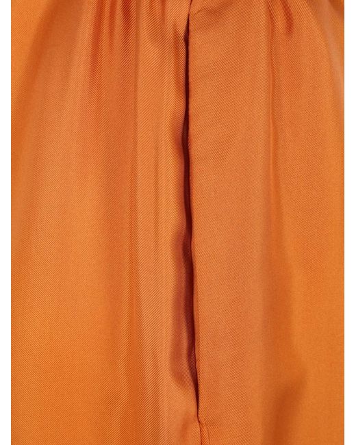 Raquel Diniz Orange Piping-Detail Belted Palazzo Pants