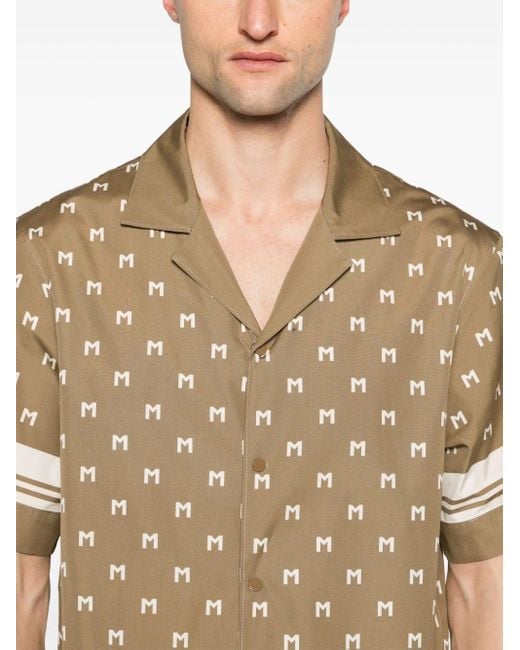Moncler Overhemd Met Monogramprint in het Natural voor heren