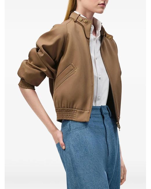 Adam Lippes Brown Maclaren Zip-Up Jacket